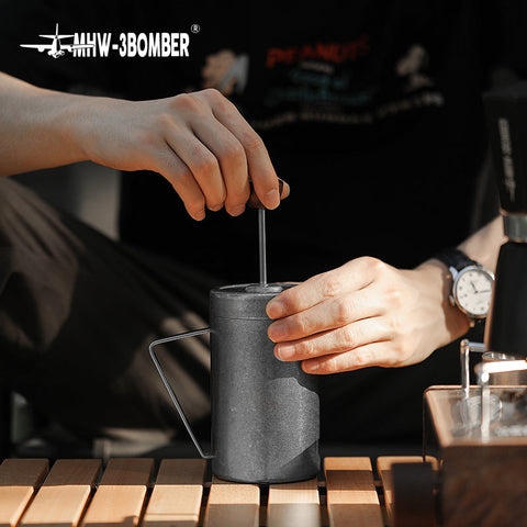 Manual Milk Frother 500ml- black