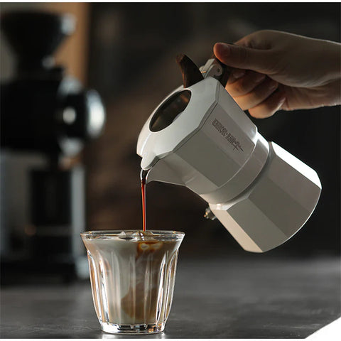 Double Valve Moka Pot 180ml-white