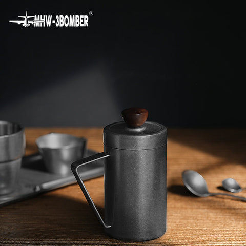 Manual Milk Frother 500ml- black