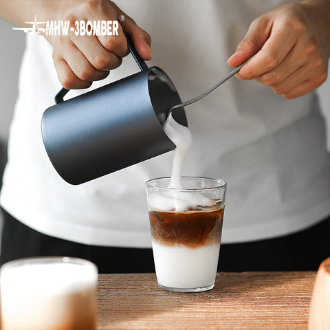 Manual Milk Frother 500ml- black