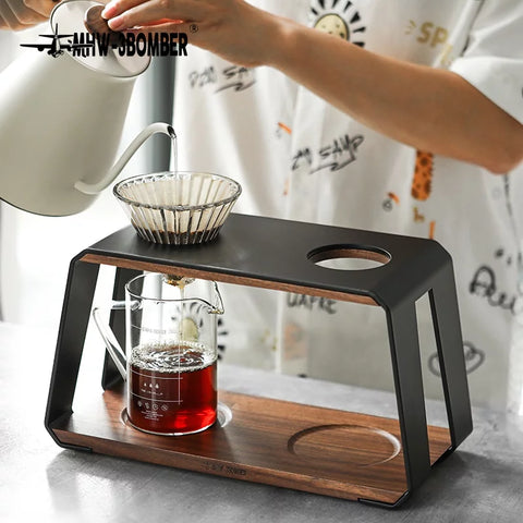 Ladder Dripper Stand double hole-black