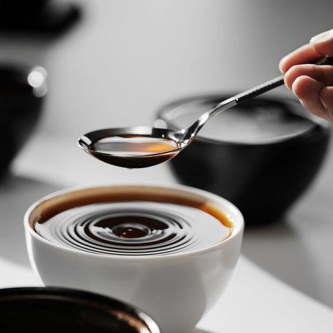 Cupping Spoon-Black & Silver