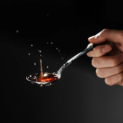 Cupping Spoon-Black & Silver