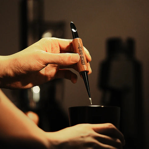 Coffee Art Needle-152mm-black- red rosewood