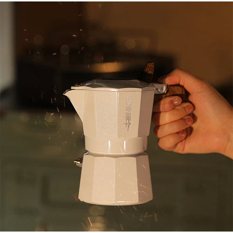 Double Valve Moka Pot 180ml-white