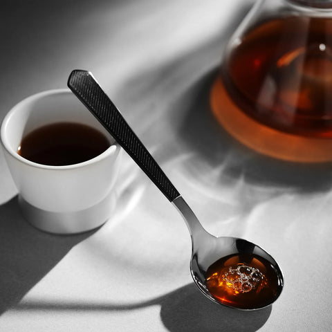 Cupping Spoon-Black & Silver