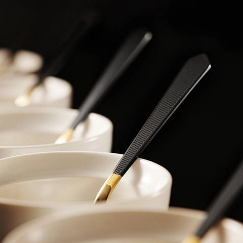 Cupping Spoon-Black & Gold