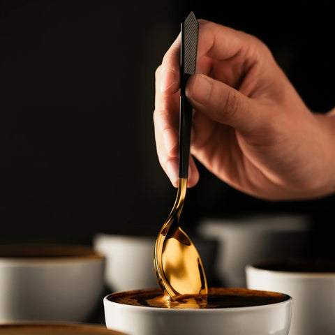 Cupping Spoon-Black & Gold