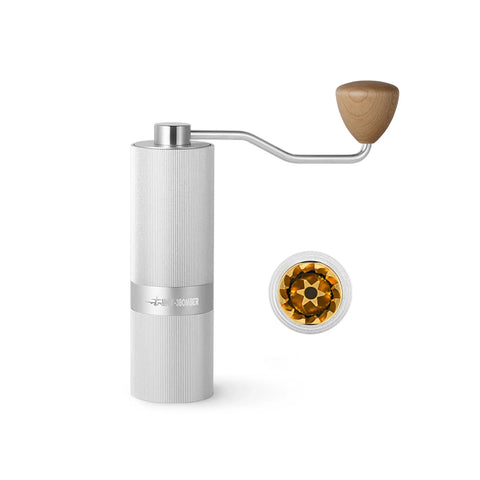 Racing M1-Manual Coffee Grinder -Silver-Titanium plating burr