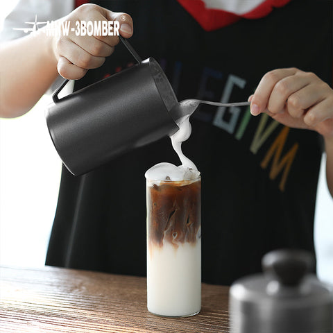 Manual Milk Frother 500ml- black