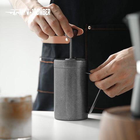 Manual Milk Frother 500ml- black
