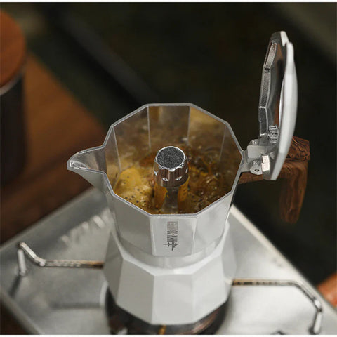 Double Valve Moka Pot 180ml-white