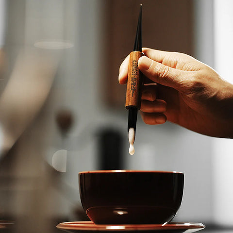 Coffee Art Needle-152mm-black- red rosewood