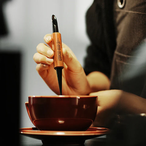 Coffee Art Needle-152mm-black- red rosewood