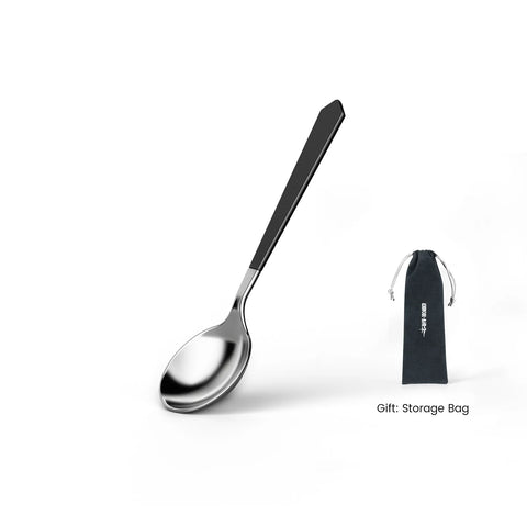 Cupping Spoon-Black & Silver