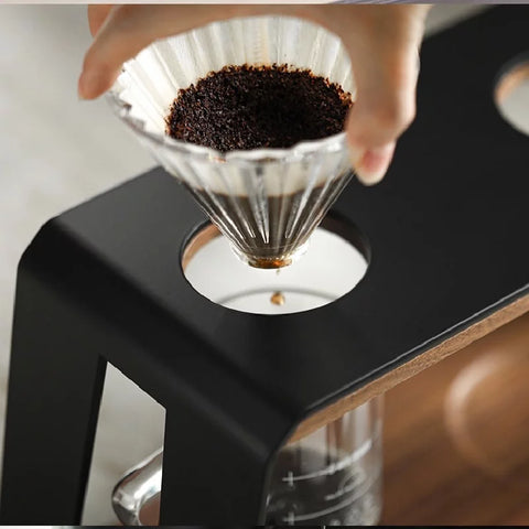 Ladder Dripper Stand double hole-black