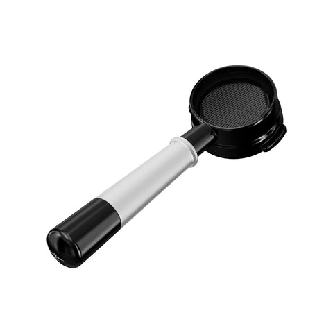 Flow Light Series-Bottomless Portafilter-Black and Silver-58mm