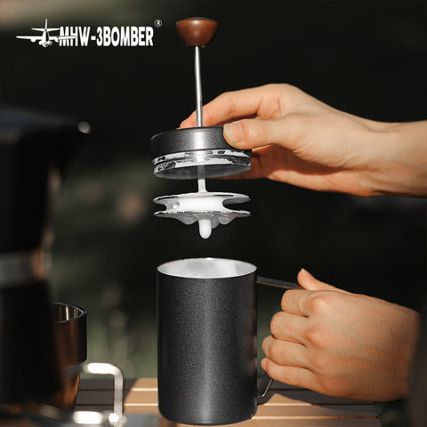 Manual Milk Frother 500ml- black
