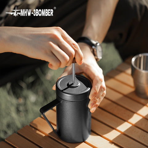 Manual Milk Frother 500ml- black