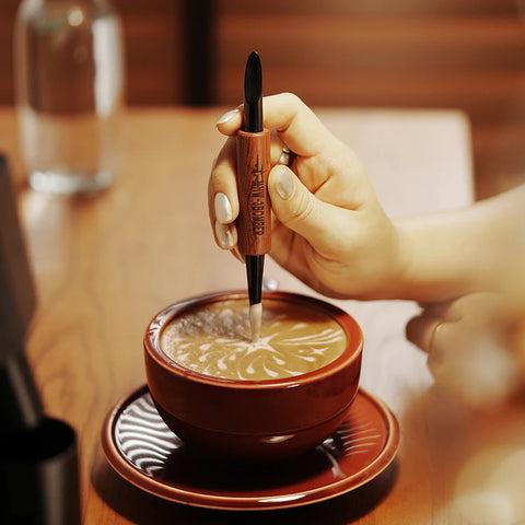 Coffee Art Needle-152mm-black- red rosewood