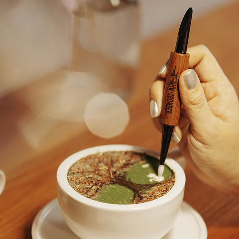 Coffee Art Needle-152mm-black- red rosewood