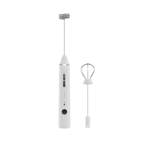 Electric Milk Frother- White (Rechargeable)